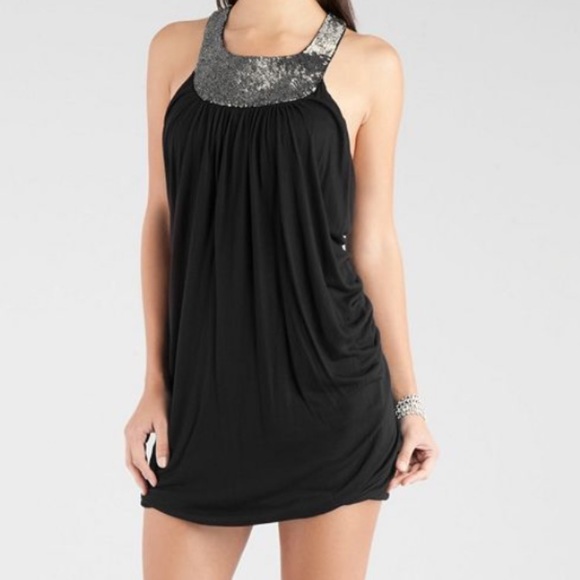 GUESS intricate beaded neckline mini dress - Picture 4 of 5